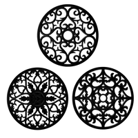 Lot de 3 dessous-de-plat en silicone antidérapants motif européen Eversoul Factory pour accessoires de cuisine