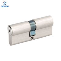 Cylindre à double profil européen, finition satinée, porte coupe-feu, option 3 clés, utilisation continue, certifié DIROCK Intertek, entraxe de 60 à 95 mm
