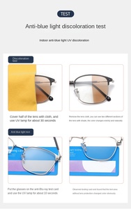 Lunettes optiques d'ordinateur Anti-lumière bleue, monture de lunettes photochromiques pour femmes et hommes, 1924 - Product Image 5