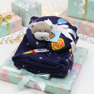 Cobertor Duplo de Lã de Cordeiro Curta com Cabeça de <span class=keywords><strong>Animal</strong></span> Coreano Personalizado, Toalha de Conforto de Pelúcia de <span class=keywords><strong>Animal</strong></span> Tricotada para Bebês - Product Image 1