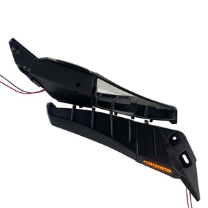 Rétroviseur de moto à LED avec clignotants intégrés et aile fixe - Rétroviseur latéral rotatif pour YAMAHA GSR Race 600 - Product Image 4