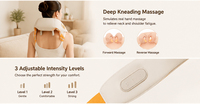 Masseur d'épaule sans fil 3D exclusif Emoka avec fonction de chauffage Shiatsu et contrôle de la minuterie, breveté pour le confort du cou