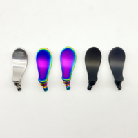 Kit de boutons arrière Elite en métal coloré noir et argent pour manette PS5 Edge – Accessoires de jeu – Ensemble de palettes métalliques de remplacement