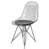 Chaise de salle à manger ergonomique moderne en fer forgé avec revêtement en cuir PU, design minimaliste Bauhaus du milieu du siècle, idéale pour les villas