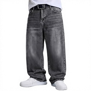 Jeans de Mezclilla para Hombre, Resistentes al Agua y al Viento, Lavado a la Piedra, Corte Recto, Cintura Media, Ajuste Regular, Algodón, Casuales, para Otoño - Product Image 3