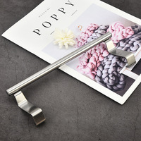 Porte-serviettes moderne en acier inoxydable, écologique, à tige unique, multifonctionnel, sans perçage, pour la cuisine et les armoires