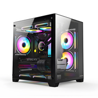 Nuevo producto Micro ATX Gaming Case con torre de vidrio templado Mini ITX Case PC Case