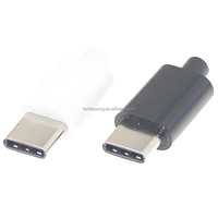 USB3.1 Type C mâle carte PCB ligne de soudage 24Pin bricolage type-c connecteur mâle Jack queue prise bornes électriques boîtier Kit