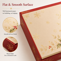 Coffret Cadeau Exclusif Personnalisé Premium pour Noël – Boîte Cadeau en Papier Raffiné pour Emballage de Chocolats et Biscuits de Noël