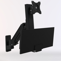 Bras de support mural pour écran LCD T8-GA01KB-600 avec ressort à gaz, capacité de charge de 20 kg, bras de moniteur pour machine d'automatisation
