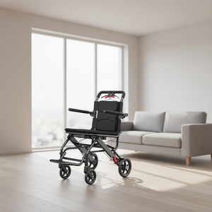 <span class=keywords><strong>Fauteuil</strong></span> <span class=keywords><strong>roulant</strong></span> pliant léger en acier au carbone pour personnes âgées et enfants, avec mobilité portable - Product Image 5