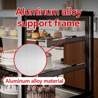 Vitrine réfrigérée à plusieurs niveaux pour gâteaux, idéale pour boulangeries, cafés et salons de thé