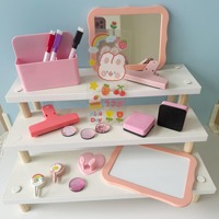 Ensemble de rangement magnétique pour réfrigérateur 18 pièces avec miroir, porte-stylo pour tableau blanc, crochets et pinces, accessoires pour réfrigérateur