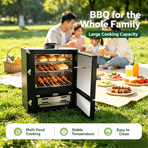 Four à Charbon Portable de Table, Barbecue Grill avec 3 Grilles, Contrôle Tactile, Grande Capacité de Cuisson pour Camping et Pique-nique - Product Image 1