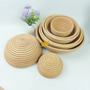 Panier de levage artisanal en rotin naturel pour pain au levain, rond, 8/9/10 pouces, avec doublure, vente en gros - Product Image 3