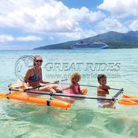 Vente directe d'usine kayak transparent 2 places stabilisateurs de pesca pédales kayak double avec coussin de siège antidérapant à vendre