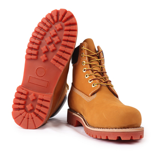 Thời Trang Mới Đa Năng Màu Vàng Khởi Động Cao-Top Đi Bộ Đường Dài Ngoài Trời Giày Lớp Đầu Tiên Da Bò Cao Su Duy Nhất Chống Trượt Giày Chịu Mài Mòn - Product Image 4