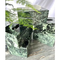 Luxe pierre naturelle Cube Calactta Viola marbre boîte à mouchoirs porte-serviettes papier boîte de rangement pour hôtel Restaurant décor à la maison
