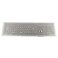 Clavier mécanique industriel robuste en acier inoxydable avec pavé tactile ou trackball, 107 touches, étanche