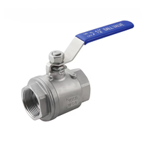 Vanne à boisseau sphérique en acier inoxydable 2 pièces SS304 316, 1000 WOG, filetage NPT BSP femelle, manuelle, pour conduites d'eau, d'huile et de gaz