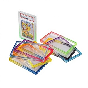 Plaque de protection arrière en TPU à paillettes dégradées 35pt pour cartes gradées, avec plaque en acrylique transparente pour PSA Slab - Product Image 5