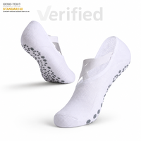 Chaussettes de Pilates pour femmes à cheville haute, personnalisées, de haute qualité, faible MOQ, confortables, respirantes, antidérapantes, en tricot avec grip