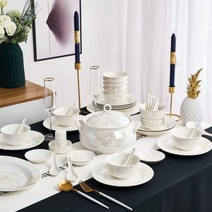 Ensemble de bol plat et de <span class=keywords><strong>vaisselle</strong></span> en céramique, avec baguettes de conte de fées, en céramique, pratique, cadeaux, vente en gros, os chinois, pour la maison, Jingdezhen - Product Image 4