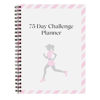 Agenda de défi de 75 jours, reliure spirale, journal de fitness avec sections pour notes, prières et gratitude