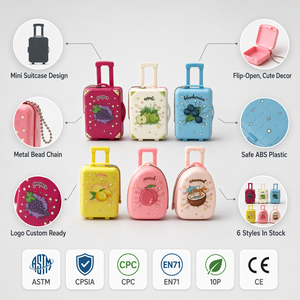 Porte-clés Mini Valise Mignon Fruits Dessin Animé ABS, Breloque de Bagage de Voyage, Pendentif Kawaii, Vente en Gros, Personnalisé OEM, Cadeau de Fête, Jouet - Product Image 4