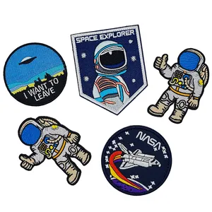 NASA宇宙飛行士アームバンドパッチエクスプローラー宇宙飛行士ギャラクシースペースワールドパッチ3Dフックループ刺Embroideryパッチ