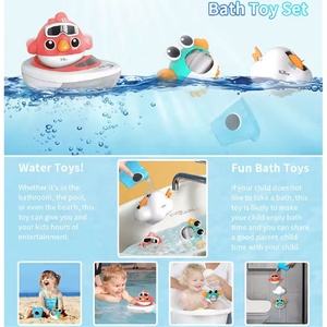 Piscina Wind Up Boat Toy Cartoon Baby estate <span class=keywords><strong>bagno</strong></span> doccia Set giocattoli <span class=keywords><strong>basket</strong></span> Net acqua Spray rotante bambino animale giocattolo <span class=keywords><strong>da</strong></span> <span class=keywords><strong>bagno</strong></span> - Product Image 3