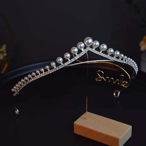 Nouveau style, série Forêt, serre-tête en perles, simple, cadeau d'anniversaire princesse, couronne, accessoire de cheveux de soirée pour mariée, <span class=keywords><strong>diadème</strong></span> - Product Image 4