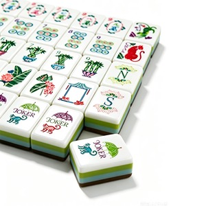 Stock US, Tuiles de Mahjong Américain Personnalisées à 4 Couches, Ensemble de Mahjong Américain avec 160 Tuiles, Mahjong de Luxe en Acrylique, OMM, pour le Jeu d'argent - Product Image 2