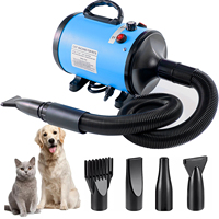 Sèche-cheveux pour chien avec 4 buses, vitesse et température réglables, toilettage pour animaux de compagnie, sèche-cheveux pour animaux