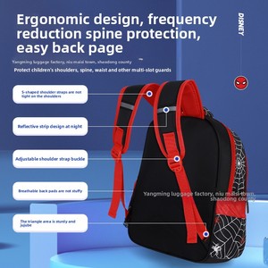 Nuovo produttore Unisex Spider-Man zainetto fresco e leggero impermeabile primaria Marvel cartone animato per bambini - Product Image 3