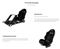 Conspit Simulateur de course avec support GT B pour enfants, volant de jeu et simulateur de pilote