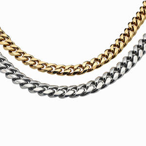 Hipop dainty on שרשרת טיטניום מתכווננת 316l נירוסטה תכשיטים נירוסטה 14 קראט שרשרת מצופה זהב 18k שרשרת מצופה לגברים נשים - Product Image 5