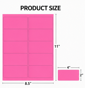Self-Adhesive Rectangular <b>Paper</b> Labels 8.5x11 Inch Sheet 4x2 Inch Durable Digital Printable Packaging Label - Product Image 1