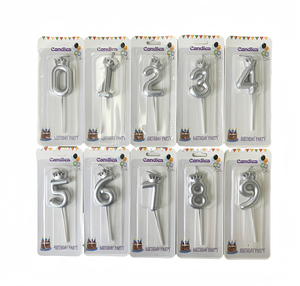 Bougies d'<span class=keywords><strong>anniversaire</strong></span> personnalisées d'un an, couleur métallique, nouveau design, décoration <span class=keywords><strong>de</strong></span> gâteau pour les fêtes d'Halloween, cire <span class=keywords><strong>de</strong></span> paraffine - Product Image 2