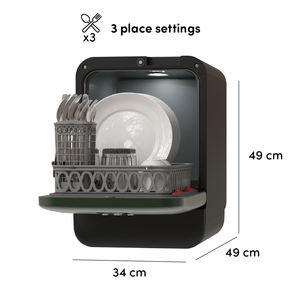 Mini lave-vaisselle intelligent connecté au Wi-Fi, design élégant en plastique, autoportant, pour la maison, les camping-cars et les hôtels - Product Image 3