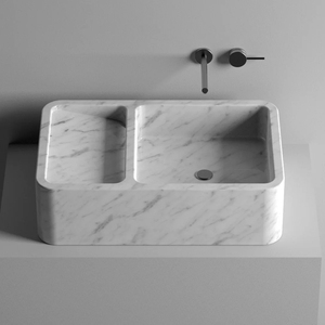Modern Designs Natural White Marble Stone Bathroom Vanities - Product Image 4