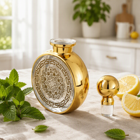 Bouteilles d'huile d'Oud en verre décoratives personnalisées, vides, faites à la main, de 150 ml, pour la présentation d'attar, usage personnel et industriel