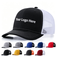 Casquettes de baseball en coton brodées en 3D personnalisées, style vintage bicolore, pour la course en extérieur, vente en gros