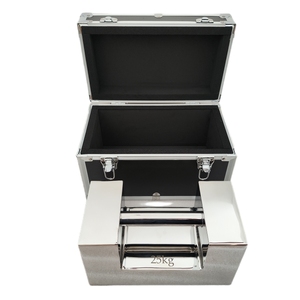 Poids d'étalonnage rectangulaires en acier inoxydable Veidt Weighing M1 25 kg avec poignée pour test de laboratoire de métrologie M1 25 kg S - Product Image 1