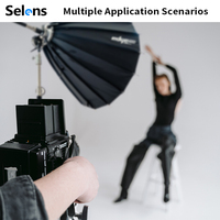 Réflecteur parabolique profond Selens 90 120 150cm, Softbox avec système de mise au point, monture Bowens, modificateur de lumière pour photographie en studio
