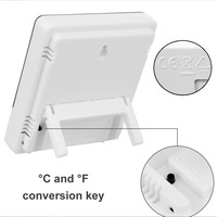 Termometer Sensor pintar layar besar, pengukur suhu dan kelembapan Digital portabel presisi tinggi dalam ruangan/luar ruangan