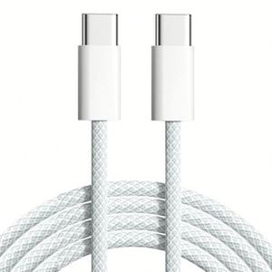 Câble de charge rapide USB C vers Type C PD 60W tressé couleur macaron pour iPhone 15 Series Samsung S23 S24 iPad MacBook 1M - Product Image 1