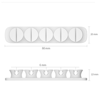 TPR Cordon Keeper Cable Clips Wire Holders pour Chargeur Cordons Cord Management Organizer Kit Auto-Adhésif Cable Clips Holder