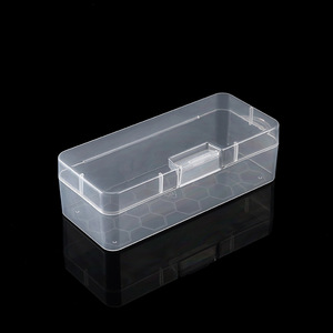 Transparent Rectangular Plastic Storage Box 15.1x6.5x4.6cm With Lid For Office Stationery Small Parts Organization - Product Image 2
