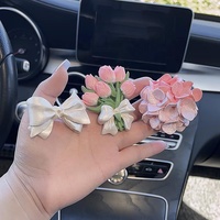 Diffuseur de parfum pour voiture, clip de ventilation unique fait main en alliage moderne, papillon scintillant en cristal, décoration intérieure